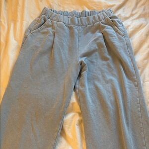 women's aerie blue wide leg sweatpants